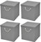 Stick&Shine Faltbare bunte Aufbewahrungsbox mit passendem Deckel - 30 x 30 x 30 cm - Hellgrau