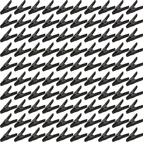 Online Best Service 100 pcs. 2 Inch Spring Metal Clamps Wholesale Bulk - All Black