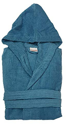 Zucchi Accappatoio da Viaggio Uomo Donna Unisex in microscpugna di Cotone 100% da 260 gr/mq, 3350, S