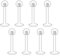 JFORYOU Bioflex Klar Lippenpiercing Labret Stecker Lippenring Tragus Helix Ohrring Piercing Ohrring 1.2mm 10mm
