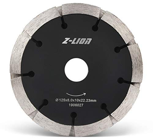 Z-LION Lame diamant double pointe sandwich 12,7 cm pour marbre, béton, brique, sol, mur, maçonnerie, pierre, scie circulaire