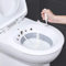 Sitzbad Bidet,Bidet Einsatz für Toilette Faltbar Bidetbecken Bidet Sitzbecken Sitzbad mit Flusher Sitzbäder Toilette für Standard-WC Vermeiden Hocken Personal Waschen Bidet Bowl (Weiß & Grau)
