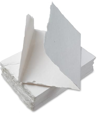 Wanderings Weiße Papierumschläge - 13 x 18cm - Handgemachte Umschläge Mit Rauer Kante - 25 Stück - Für Grußkarten Oder Einladungen - Dicke 150 gsm