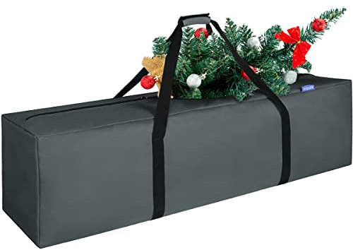 INFANZIA Aufbewahrungstasche für Weihnachtsbaum – passend für künstliche zerlegte Bäume bis zu 2.5 m, Übergröße, grau
