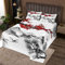 feelingyou Chinesische Tuschemalerei Tagesdecke 220x240cm, Plum Bossom Floral mit 2 Kissenbezügen, 3-teilig, Polyester gesteppt für Jungen Teens Zimmer Geschenk, LWHS464CGcdx-220x240, Mehrfarbig