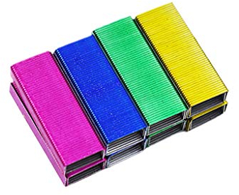 Bunte Heftklammern, Nadeln, dick, verzinkt, passend für die meisten Schreibtischhefter, Bürobedarf, 800 Stück, hochwertige Qualität und kreativ