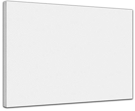 Leinwand in weiß, bemalbare Premiumqualität, aufgespannt auf Galerie Keilrahmen - Echtholz - 70x80 cm - 360g/m² - fertig gerahmt, 6 Farben verfügbar