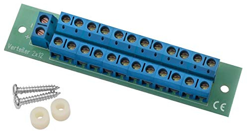 Schürberg Stromverteiler für Modellbau/RC | Gleichstrom & Wechselstrom | Verschiedene Modelle (Schraubklemme 2x12, Liefermenge: 1 Stück.)