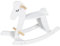 WOLTU Cheval à Bascule, Cheval Balancoire en Bois pour Bébés Enfants, Animal Bois à Bascule, Jouet à Bascule avec Poignées, Repose-Pieds, pour Enfants à Partir de 18 Mois, en Bois MDF, Blanc
