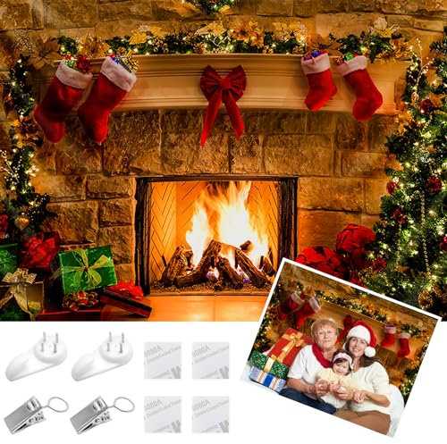 Fotoleinwand Weihnachten 2.2x1.5m Weihnachten Fotografie Hintergrund Backdrop, Weihnachtsbaum und Geschenk Lichterketten Fotowand Weihnachtsdekoration Hintergrund