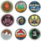 Attuslla Patches zum Aufbügeln, 7 Stück Bügelflicken Applikation Runde Abzeichen Gestickten Aufnäher Kinder Patches für T-Shirt Jeans Taschen Kleidung