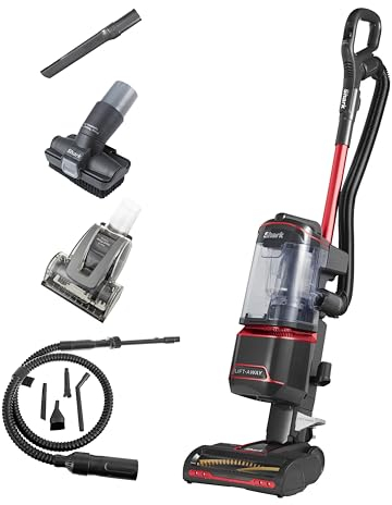 Shark Corded Upright Vacuum Cleaner with Anti Hair Wrap, Car Detail Kit, Pet Tool, Crevice Tool, Multi-Surface Tool, Transforms to Portable Vacuum, 750W 1.1 ltrs, Amazon Exclusive, Red, NZ690UKTSB