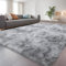 QUINZI Weiche Teppich Hochflorteppiche Moderne Flauschige Teppich Schlafzimmer Wohnzimmer Kinderzimmer Zottelteppiche rutschfeste teppiche(Hellgrau, 80x160cm)