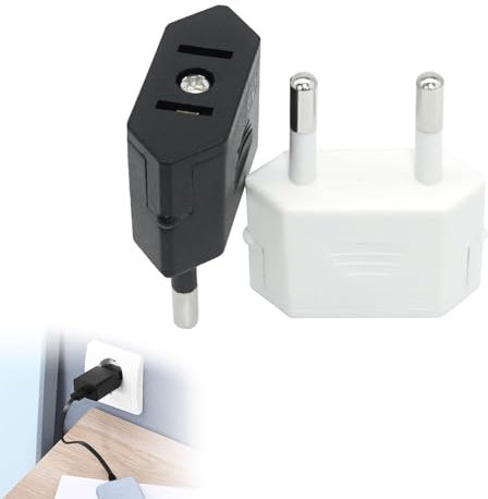 Adattatore da Spina Americana a Italia,Adattatore da Spina Americana a Europea,Adattatore da Viaggio per Europa,Adattatore presa Americana Europea,Spina USA a 2 Pin Euro Italia,2pcs