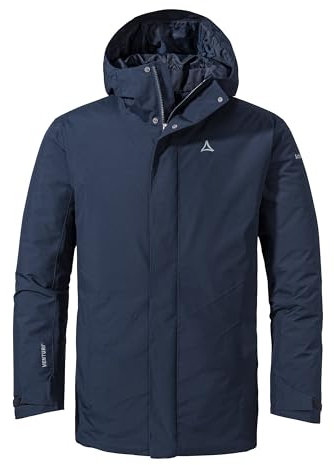 Schöffel Herren Parka Style Froda MNS, atmungsaktiver, wasserdichter Parka mit 2-Wege-Stretch, leichte Outdoorjacke mit verstellbarer Kapuze, navy blazer, 50