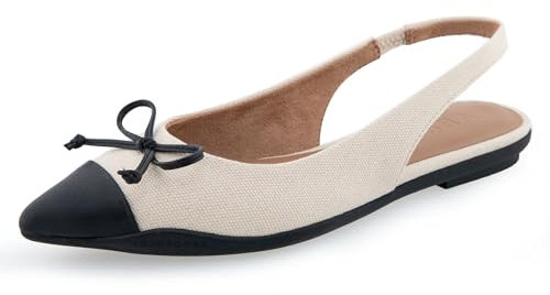 Aerosoles Donna - Bailarinas planas para mujer, crema lona, 37.5 EU