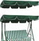 Porch Swing Canopy Replacement 3 Seater Garden Swing Seat Canopy Cover Hammock Sun Shade Cover Swings Canopy Cover For Patio Garden Poolside Backyard Enjoy Your Garden (Green,190*132*15cm)