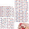 Autocollants pour ongles | Autocollant Pour Ongles Drapeau | Autocollants Autoadhésif Deco Ongle | Stickers Ongles Nail Art | Décalcomanies à ongles auto-adhésives de conception de drapeau