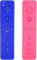 AUFGLO Controller Wii 2 Pack Telecomando Wii u con custodia in silicone e cinturino da polso (rosa+blu)