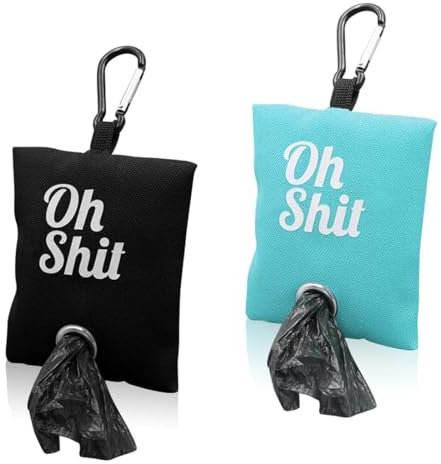 Oxford-Stoff Kotbeutelspender für Hunde, 2 Stück Hundekotbeutelspender, Wasserdicht Pet Poop Tasche Halter, geeignet für Hundespaziergänge, Wandern und Laufen hundekotbeutelspender