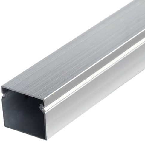 Serenitison Square Box Cable Trunking,Self Adhesive,Cable Trunking Decorative,Cable Channel To Protect Wires Prevent Cable Trips,Aluminum Alloy Trunking,1m Long*2,For Home Office,Workshop,Warehouse