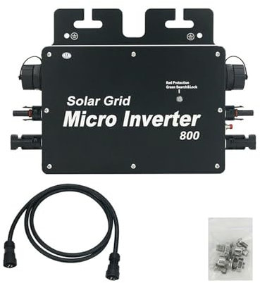 MZZYG Micro Onduleur Solaire Smart Micro Inverter 400/600W/800W 230V 50/60Hz Mit WiFi Grid Krawatte MPPT Solaire Wasserdichte Onduleur Solaire Étanche(800W with WiFi)