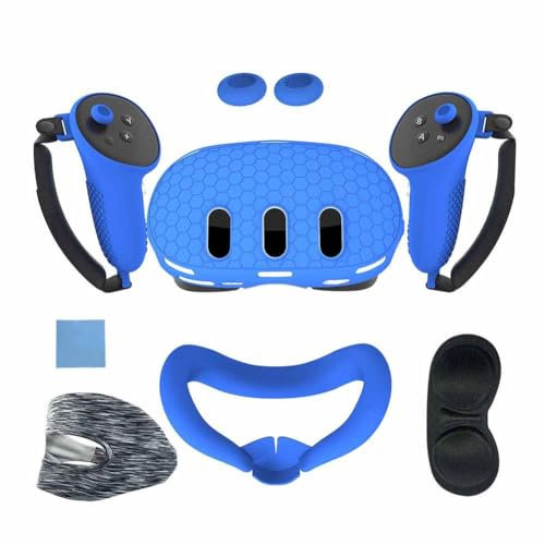 Lot de 7 coques de protection en silicone pour casque Meta 3 VR - Lentille anti-poussière pour Quest Cover Scratch 3