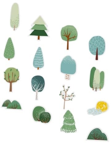 Cabilock 16pcs Fridge Magnets Whiteboard Sticker Pvc Magnetic Memo Holder Kitchen Decor Tree Shape Easy to Use