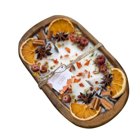 Vela de cuenco de , velas de soja de madera, 7.8 x 5.5 x 1 pulgadas, vela decorativa para cuencos, manualidades estéticas, centros de mesa para hombres y mujeres, decoración de boda del día de San