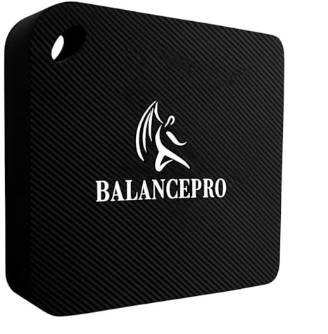Balance pad Erwachsene, Rutschfestes Balance Board Weichschaum-Kissen für Physiotherapie und Rehabilitation, TPE Balancetrainer für Yoga Pilates und Gleichgewichtstraining, 40×40 cm (Black)