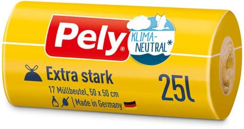 Pely® Zugband-Beutel Extra-stark, 25 Liter, 17 Stück (17 piece)