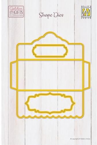 Nellie's Choice Stanzschablone Umschlag Gift Envelope - 3 von 14,5 x 15,5 cm - Bastelzubehör für Stanzmaschine, DIY, Karten Basteln, Scrapbooking und Journaling