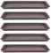 F Fityle 5 Pièces Soucoupe Plateau 48x14,5x2,3cm, Plateaux Rectangulaires de Pot de Fleurs Soucoupe Plateaux Plante pour Jardinage Planteurs, Épaisseur Augmentée, Gris