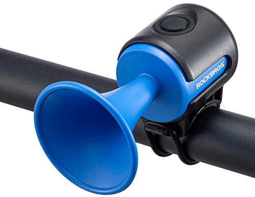 ROCKBROS Campanello Elettronico Bici Mini 120dB, Impermeabile Blu | Volume Potente Adatto per Adulti e Bambini, Dimensione Compatta, Montaggio Semplice per Bici da Corsa e MTB