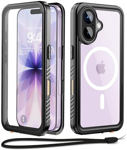 Beeasy für iPhone 17 Wasserdicht 360 Grad Hülle mit MagSafe 6,3, Schwarz | Outdoor Stoßfest Panzerhülle, Komplett Schutzhülle Case, Wasserfest Staubdicht Handyhülle mit Displayschutz & Kameraschutz