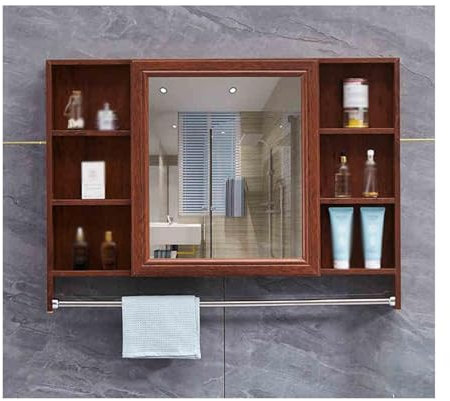 CVERTHAF Armoire de Salle de Bain avec Miroir, Meuble Mural de Salle de Bain avec Miroir, Armoire de Rangement Murale, Armoire de Salle de Bain avec Miroir, Meuble de Toilette Mural avec Miroir (coul