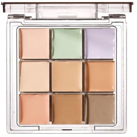 WishesMar Concealer Palette Color Corrector Augenringe fit You Make Up Camouflage Concealer 9 Shades Farbe für Tägliche und Professional Make up