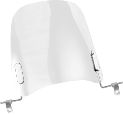 Windschild mit Belüftung Windschutzscheibe Transparente Motorrad | PC Eisen mit 5mm Streifen, Montagehalterung Inklusive, Passend für Motorräder und E-bikes