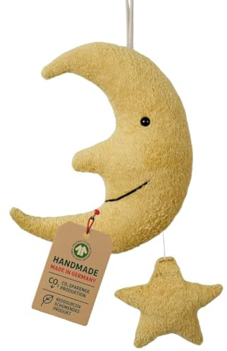 Efie Spieluhr Mond mit Stern – Bio-Baumwolle (kbA), Made in Germany, GOTS-zertifiziert (Au Clair)