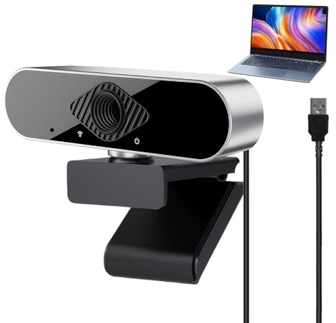 GCNWW 4K Full HD Webcam for PC,Computer Camera with Microphone for PC USB Webcam with Auto Light Correction Noise-Canceling Camera Mic for Live Streaming Video Calls and Meetings