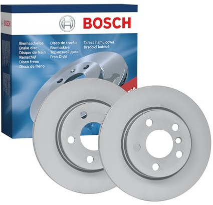 Bosch BD2418 Brake Disc Set - 280 mm Vented High-Carbon Disc - Front Axle - ECE-R90 Certified - Great Cooling and Noise Suppression, Advanced Corrosion protected - 1 Set of 2 Discs