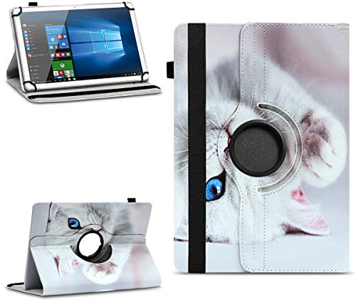 NAmobile Tablet Hülle kompatibel für TrekStor Surftab Breeze 10.1 Quad Tasche Schutzhülle Cover Drehbar Universal Case, Farben:Motiv 10