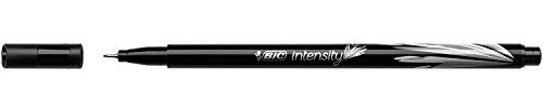BIC Fineliner Intensity Fineliner mit Ringspitze, Metall, 0,4 mm, Schwarz, 5 Stück