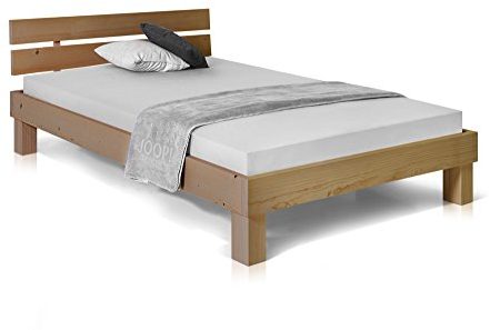 moebel-eins Massivholzbett Pumba Holzbett Doppelbett, Material Massivholz, Made in Germany, 90 x 200 cm, eichefarbig, Standardhöhe