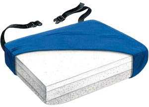 Skil-Care Tri-Foam Gel-Infused Visco Cushion, 16 W x 16 D x 3 H, Pressure Relief Cushion for Sling-Seat Wheelchairs, Durable and Easy to Clean, 754755