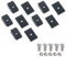 MEIN GARTEN VERSAND 5er Set Mattenverbinder für Doppelstabmatten-Zaun aus anthrazit (RAL 7016) pulverbeschichtetem Stahl zum Verbinden von 8/6/8 mm Stabmatten | Gittermattenverbinder | Zaunverbinder