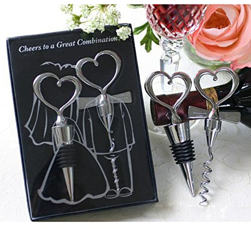 Broadroot Liebe Herz Korkenzieher Flaschenöffner Set Wein Flaschenverschluss Hochzeit Dekor