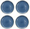 Set di 4 Piatti Concerto Rose e Tulipani 20cm - Blu