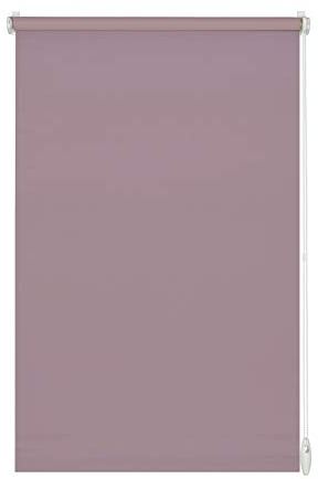 Gardinia 32904 Rollo zum Klemmen oder Kleben, Tageslicht-Rollo, Blickdicht, Alle Montage-Teile inklusive, EASYFIX Rollo Uni, Perlmuttrosa, 100 x 150 cm (BxH)