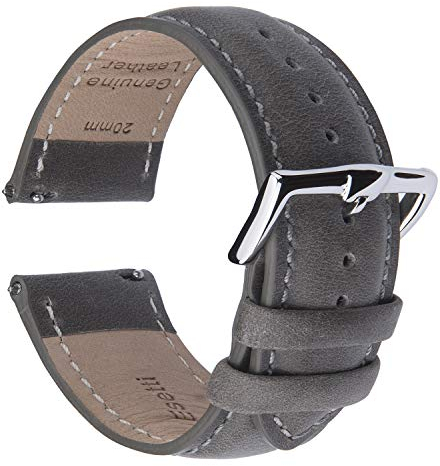 BRISMASSI ESETTI Schnellverschluß Uhrenarmbänder 22mm 21mm 20mm 19mm 18mm 16mm, Top Grain Kalb Leder Armbänder Herren & Damen Eleganten Ersatzarmband für Uhr & Smartwatch